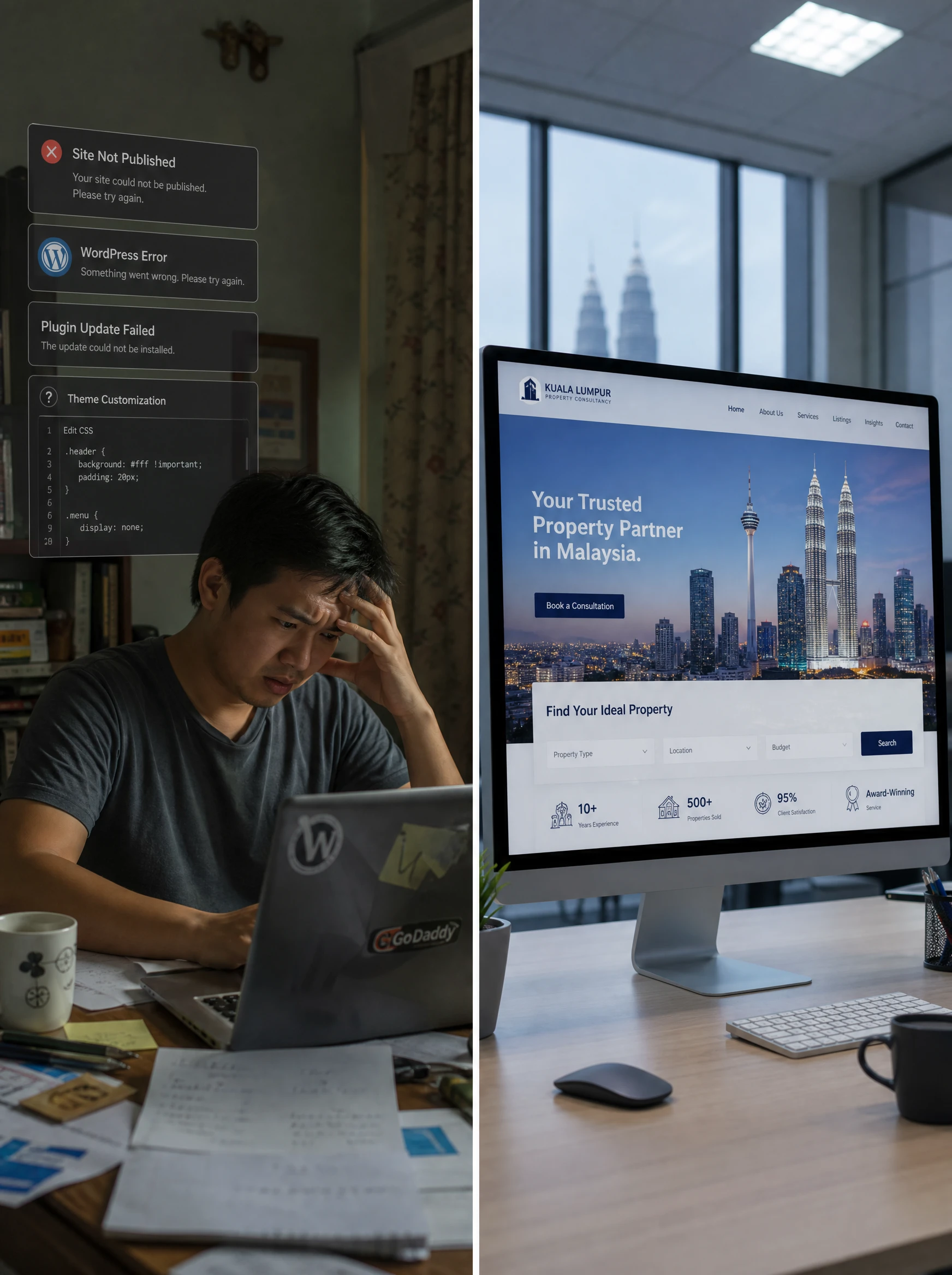 Buat Website Sendiri vs Hire Agency — Mana Lebih Berbaloi? (2026)