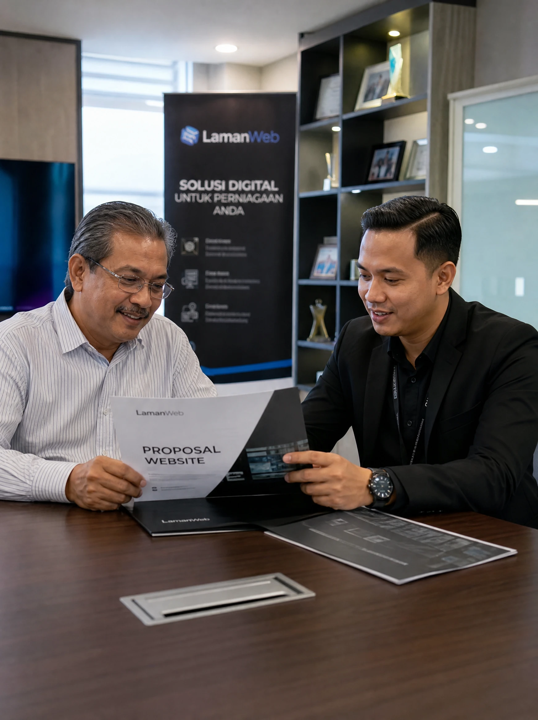 Klien Malaysia berbincang dengan agency web design