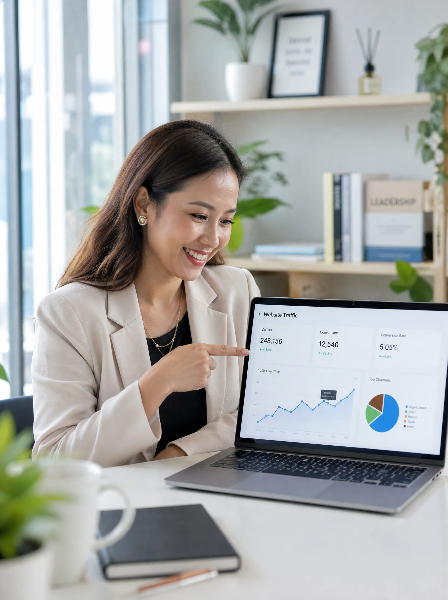 Pemilik bisnes Malaysia menganalisis data traffic website
