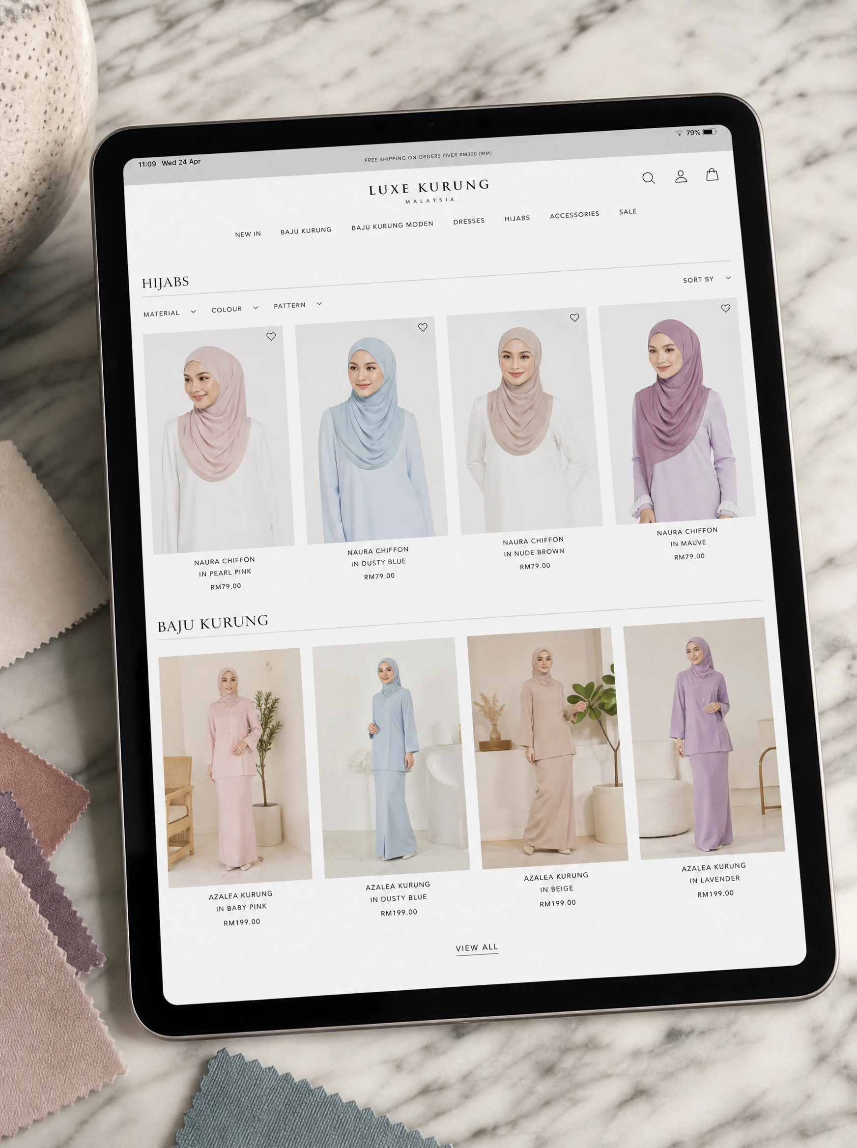 Galeri produk butik fesyen online Malaysia yang cantik dan tersusun