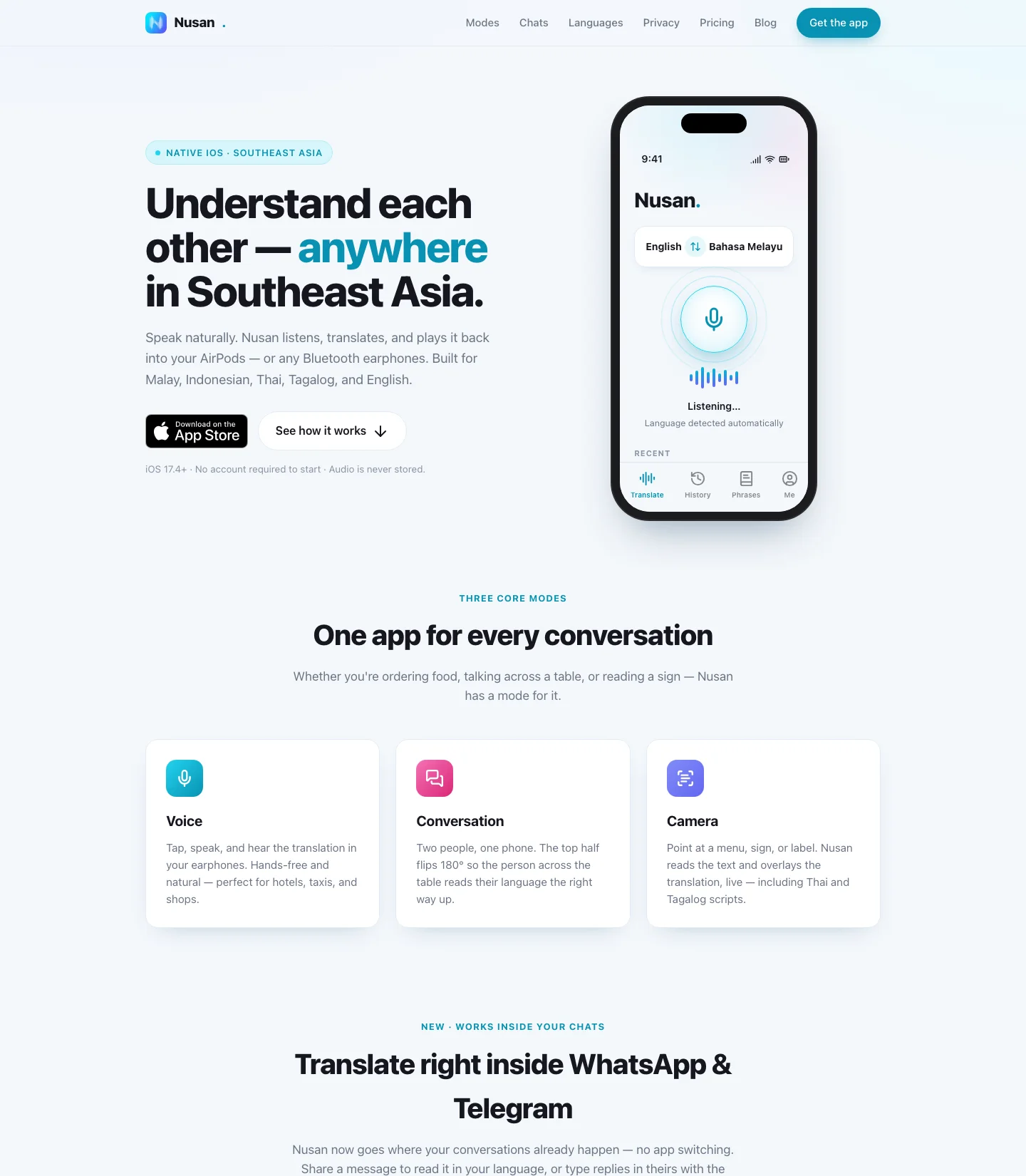 Nusan — desktop, tablet & mobile design