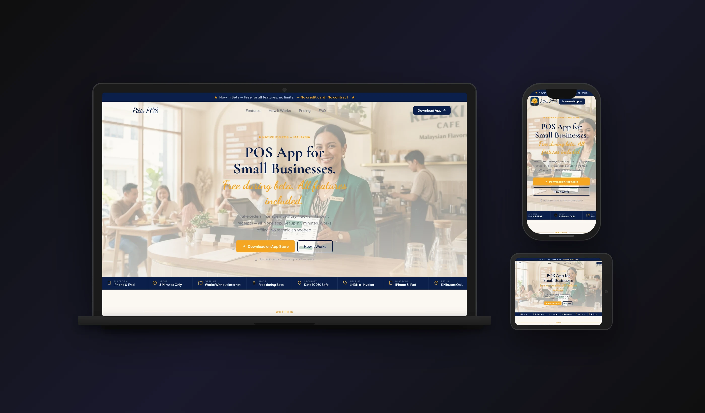 Pitis — desktop, tablet & mobile design
