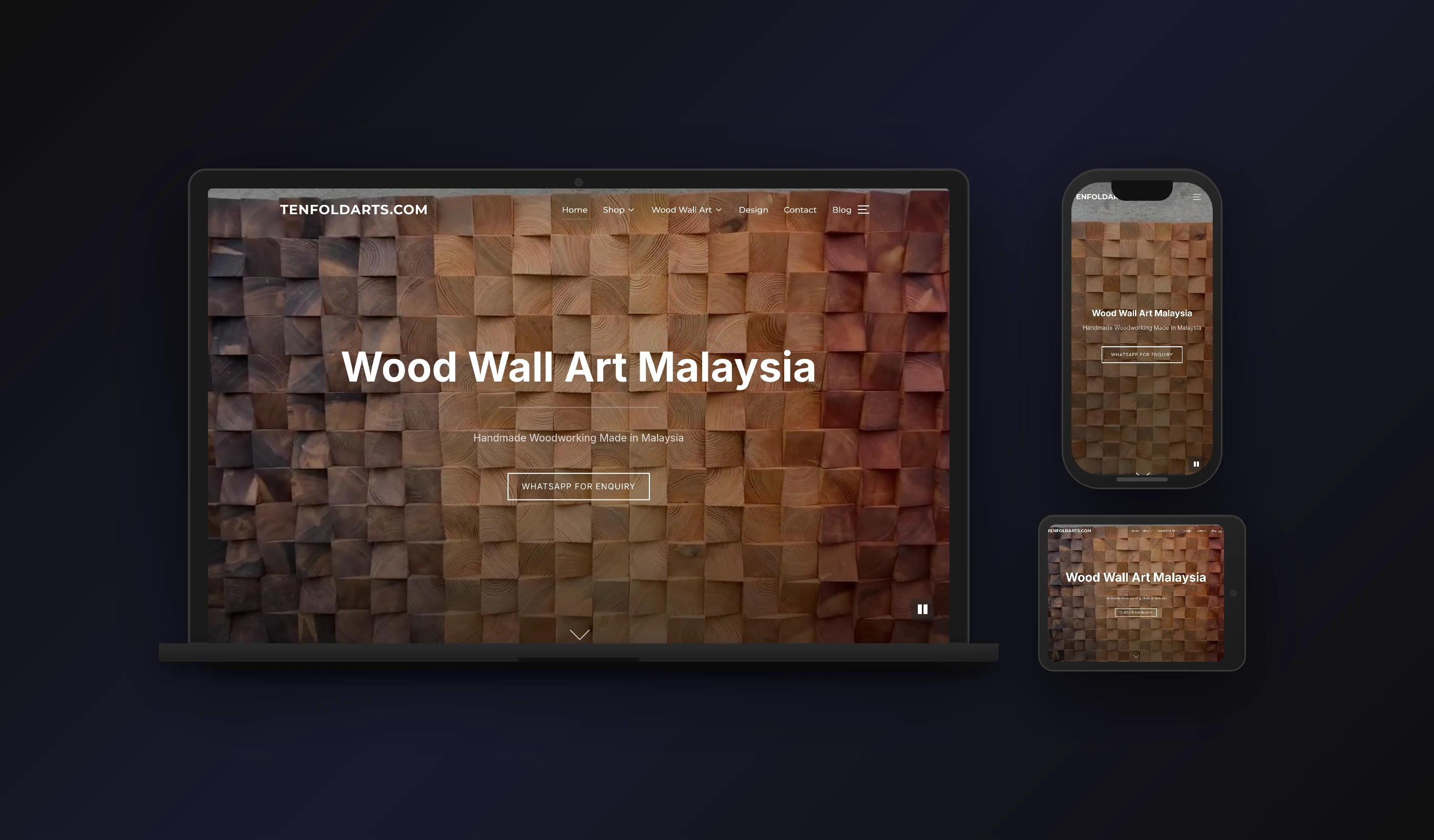 TenFoldArts — desktop, tablet & mobile design