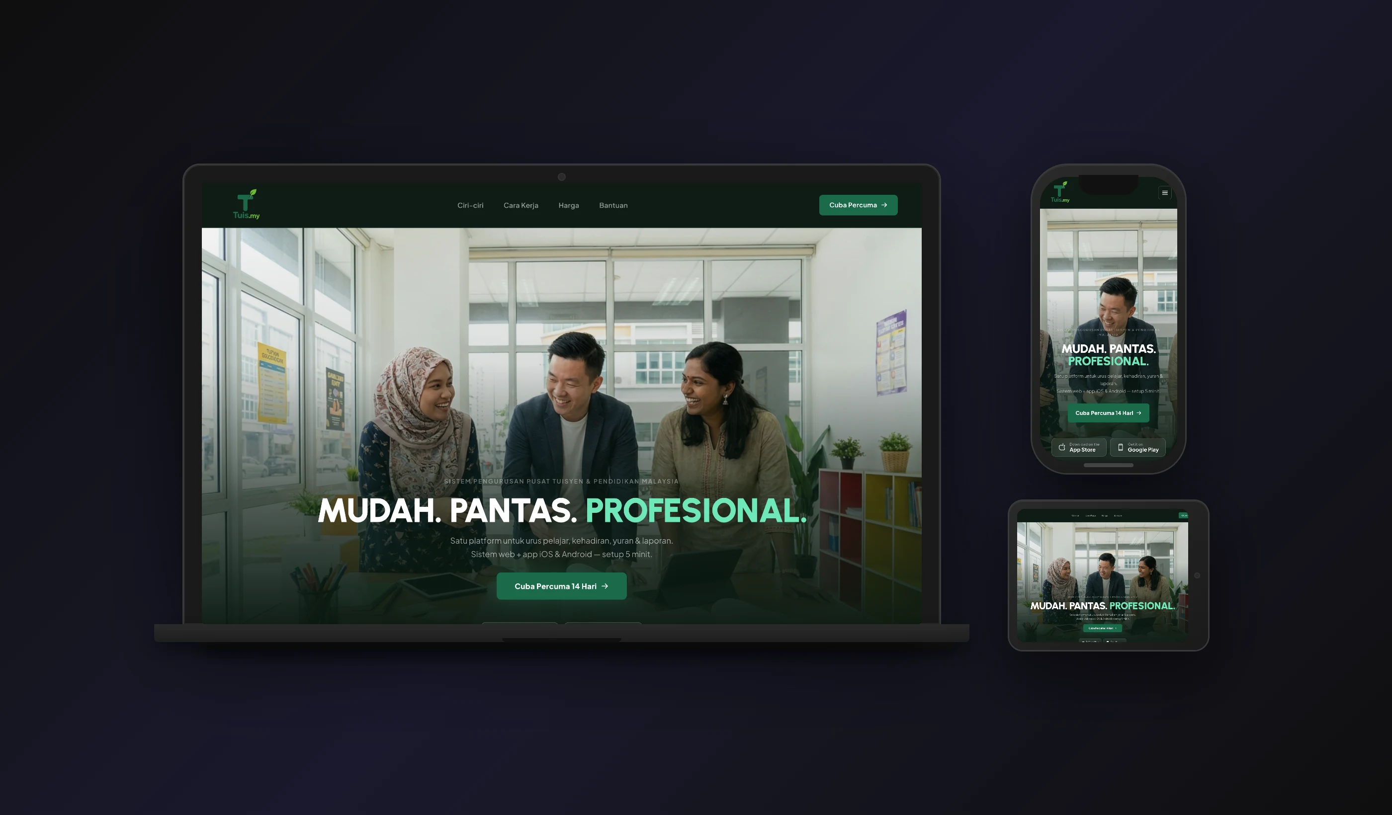 Tuis.my — desktop, tablet & mobile design