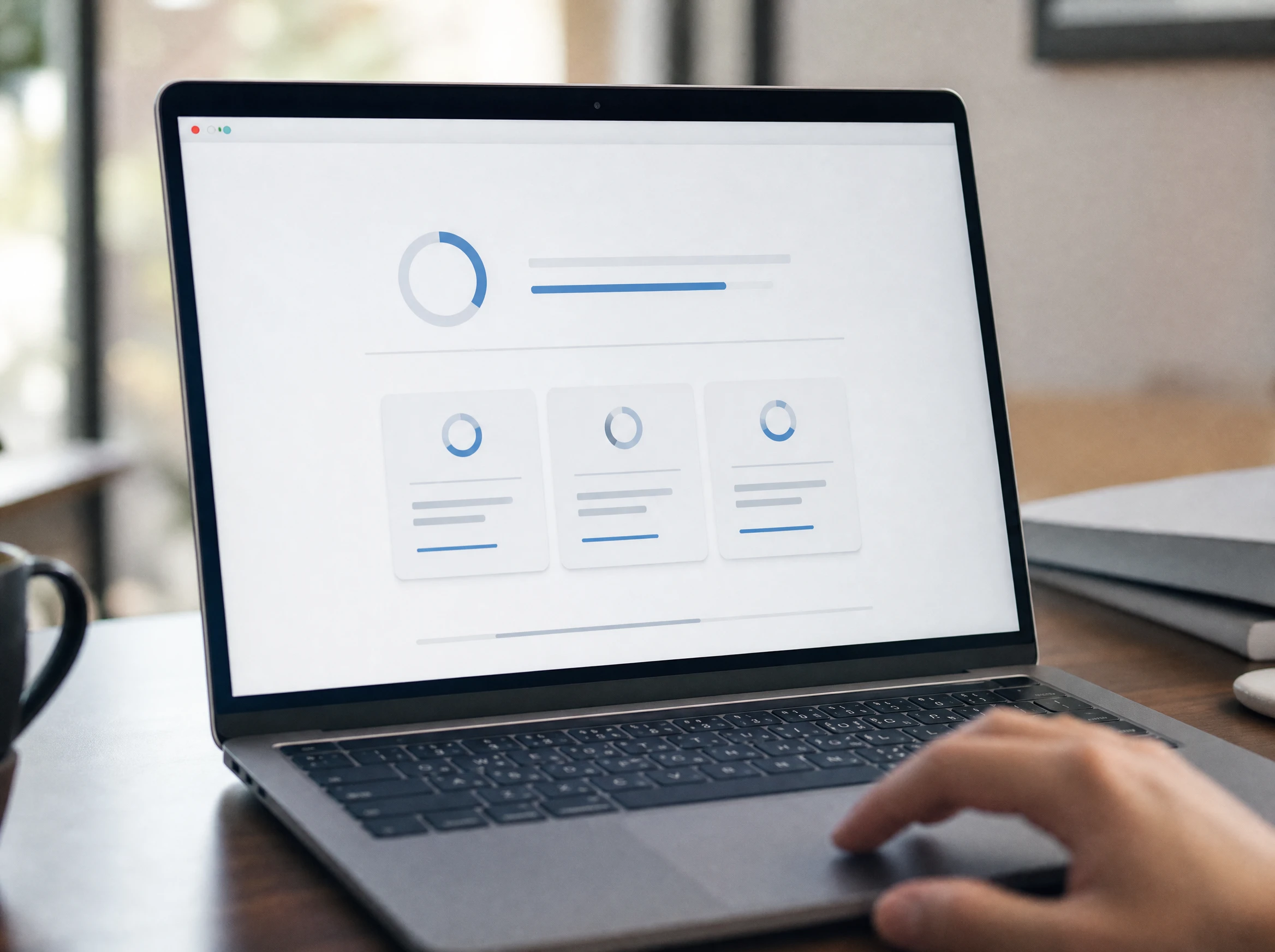 Laptop screen showing software update progress mid-install