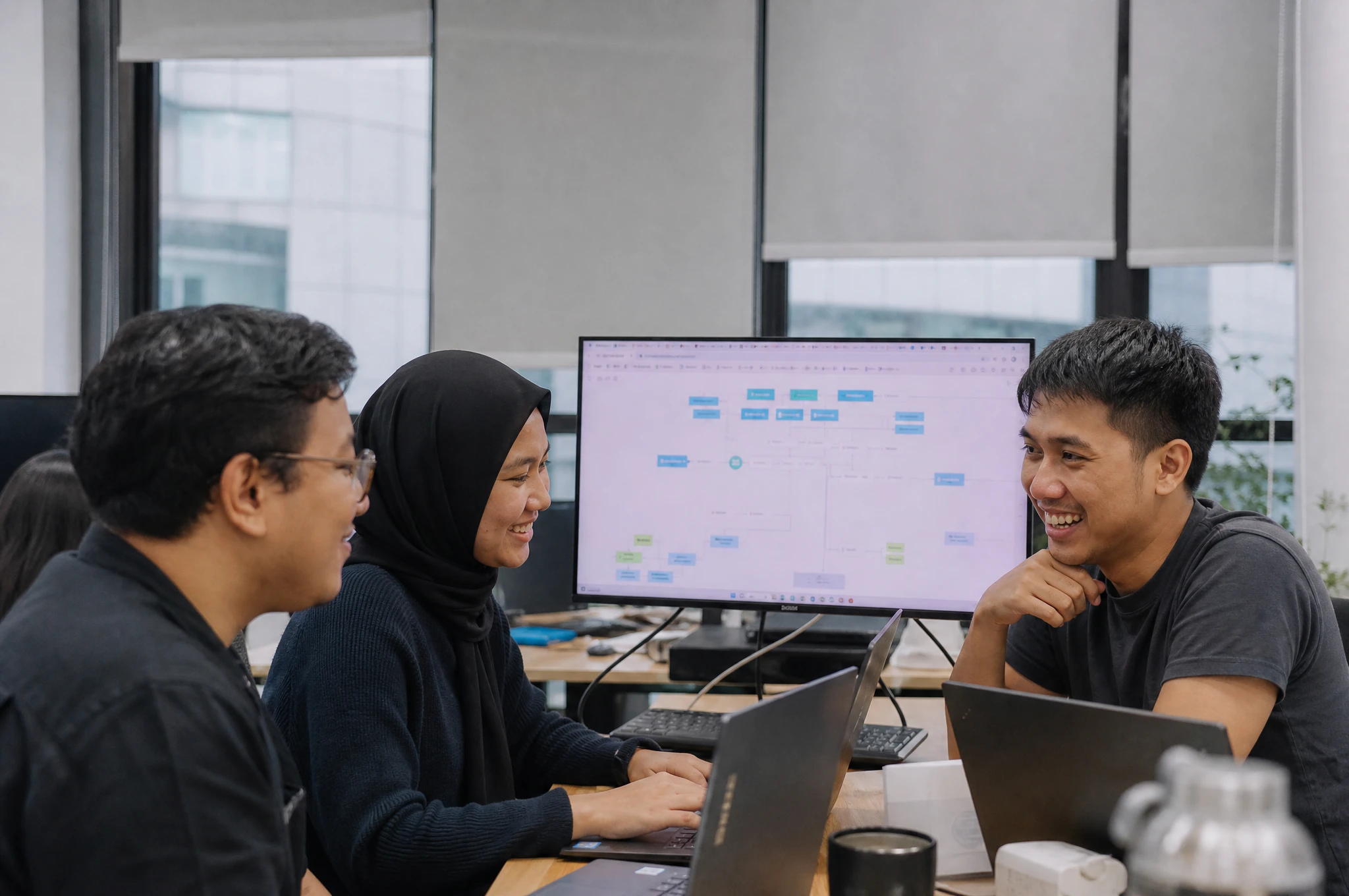 The Baloot.my software engineering team collaborating in their office